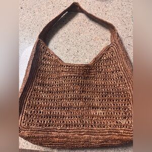 Aritzia Sorbetto Raffia Bag